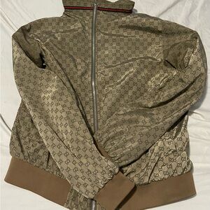 “Gucci” style lined windbreaker jacket